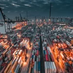 Cảng container về đêm