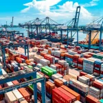 Container hàng hóa tại cảng biển